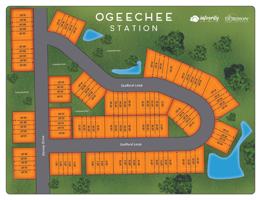 Ogeechee Station Lot Map